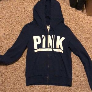 Navy blue Pink hoodie